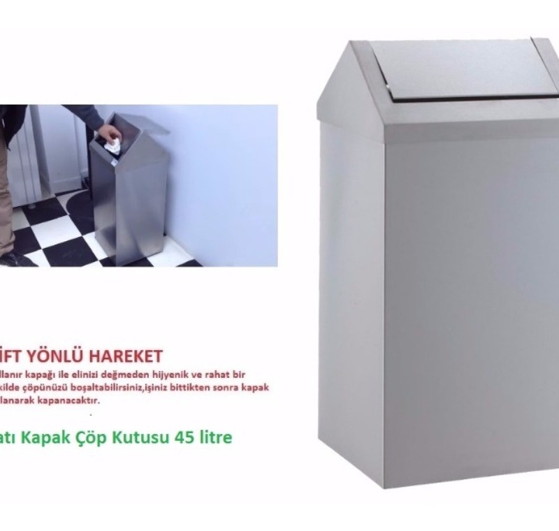 Çatı Kapak Çöp Kovası 45 litre