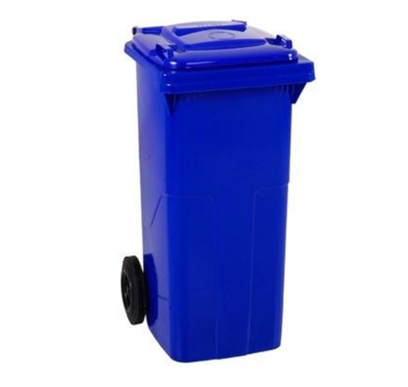 Plastik Çöp Konteyneri 120 Litre Mavi