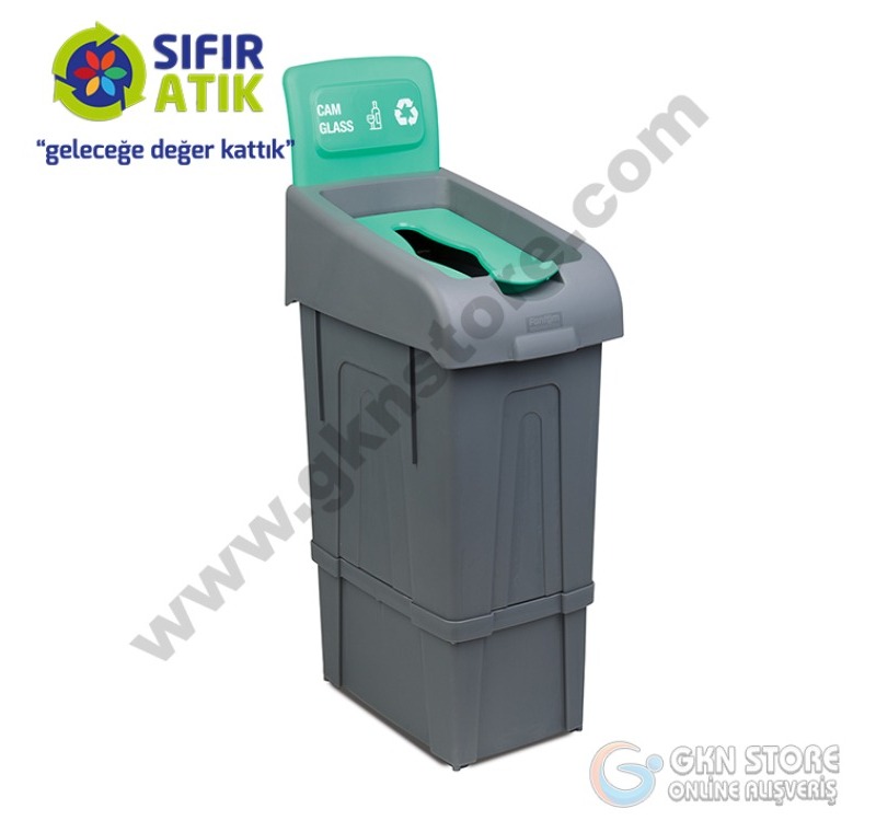 Plastik Sıfır Atık Kutusu 80 Litre Cam Atık