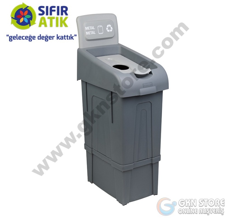 Plastik Sıfır Atık Kutusu 80 Litre Metal Atık