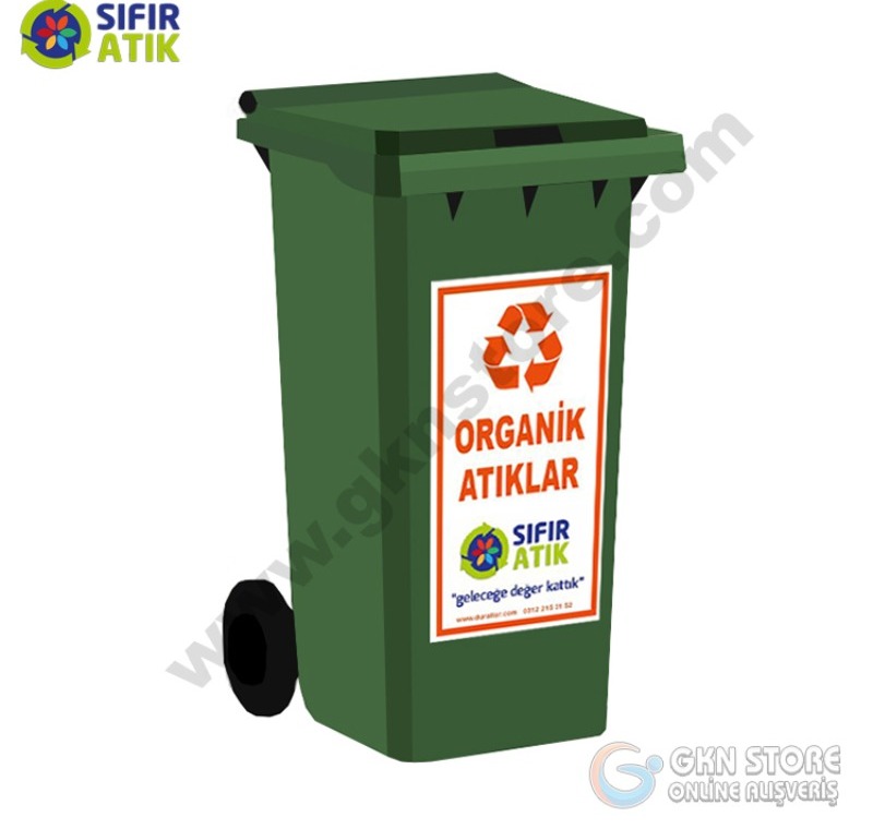 Sıfır Atık Çöp Konteynerı 240 Litre Organik Atık -240 Litre Organik Atık
